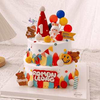 2 Tier - Colourful Sunshine 6" + 8"